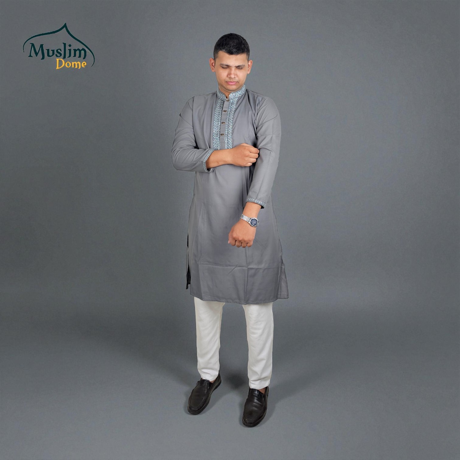 প্রিমিয়াম পাঞ্জাবি – অ্যাশ কালার thumbnail 2