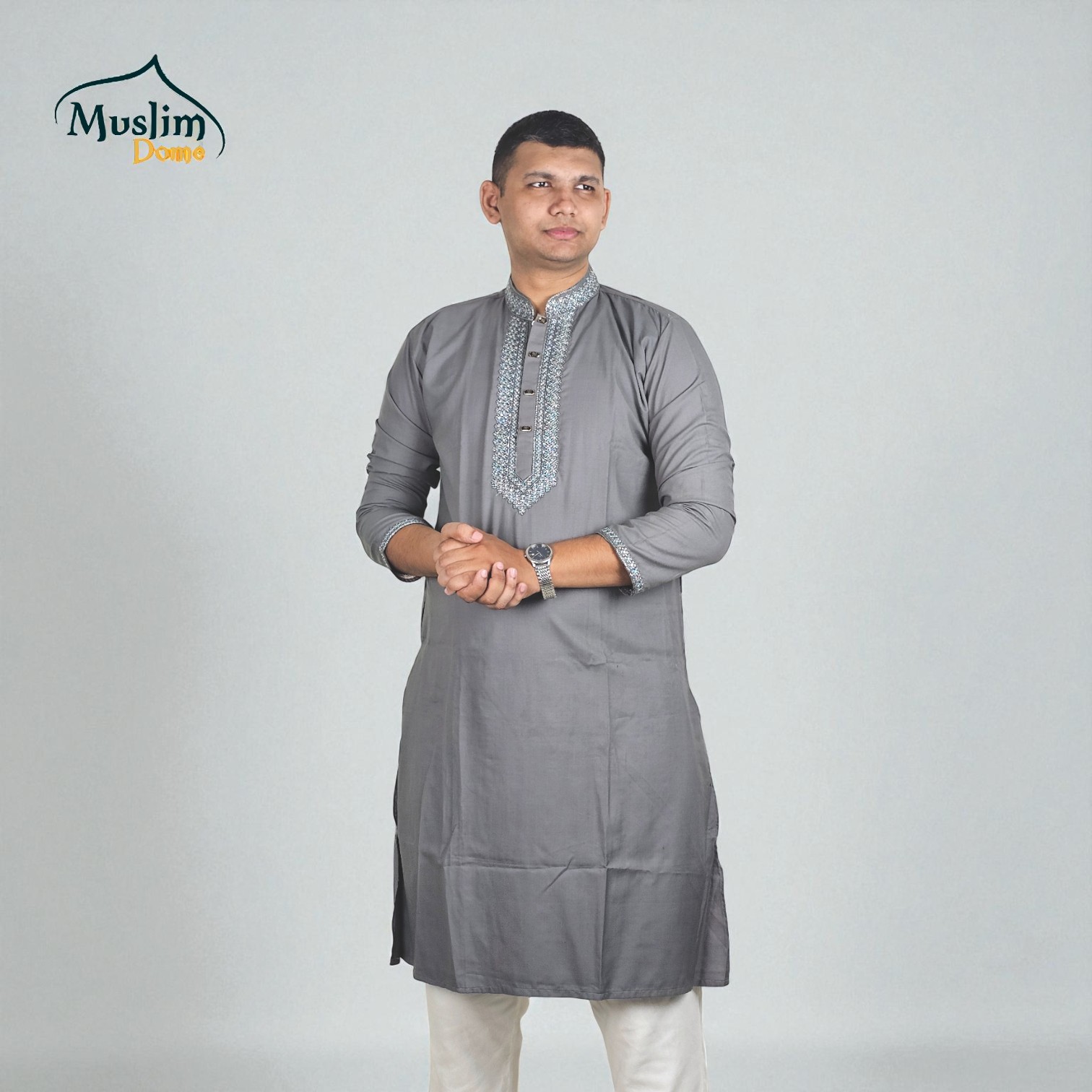 প্রিমিয়াম পাঞ্জাবি – অ্যাশ কালার